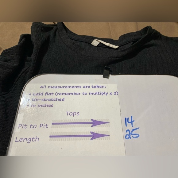 4 for $25 💜 Bluenotes Jet Black Ribbed Bodysuit Size XS - Picture 5 of 5